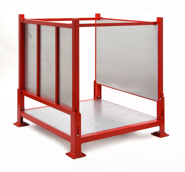 上色配镀锌板物流架