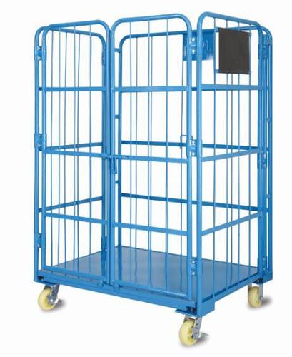 仓库钢丝网轧制金属存储带门小车